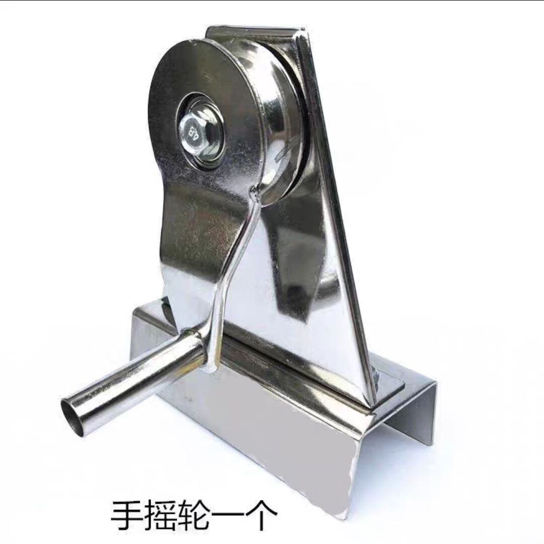 户外旗杆配件不锈钢手摇器滑轮升旗吊轮外置轮方形三角滑轮钢丝轮 外