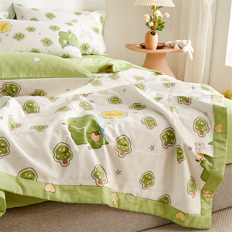 恒源祥 空调被 棉花被夏凉被子被褥纯棉可水洗午睡单人双人全棉被芯夏季 魔法龙【A类100%棉】 150*200cm【单夏被】