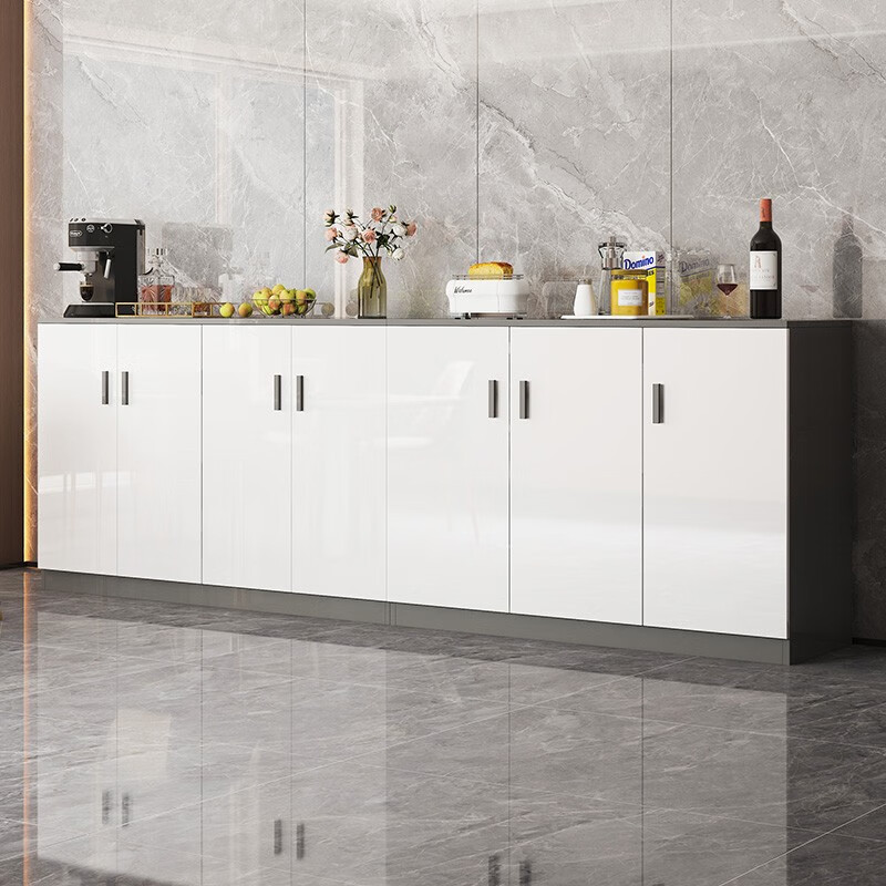 柯诺苏厨房轻奢餐边柜子储物柜置物阳台家用现代简约轻奢靠墙边柜茶水柜 【七门】灰色+暖白220*40*80使用感如何?