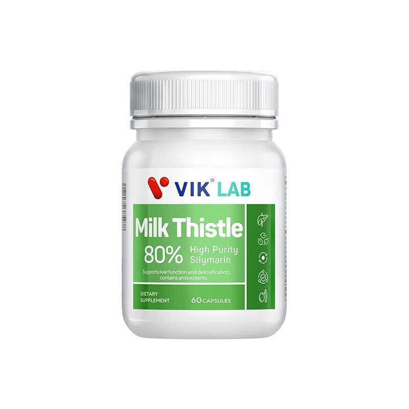 【京健康】viklab水飞蓟素奶蓟草片60粒加班熬夜应酬 高含量水飞蓟素