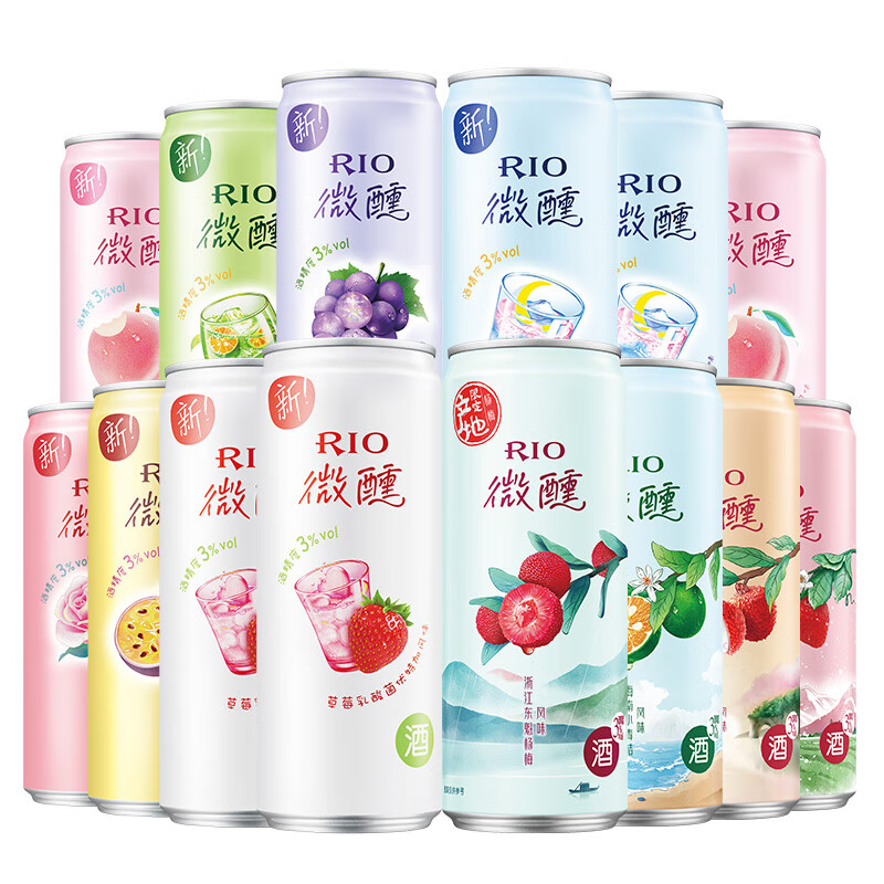 锐澳（RIO）洋酒 预调 鸡尾酒 果酒 微醺小美好 330ml*14罐 （口味随机发货）