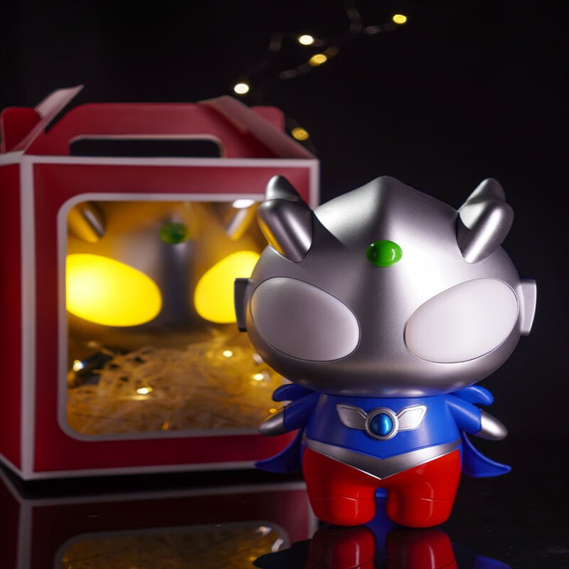 手提超人发光音乐卡通春节diy礼物 男孩 电池版元宵礼盒奥特曼灯笼