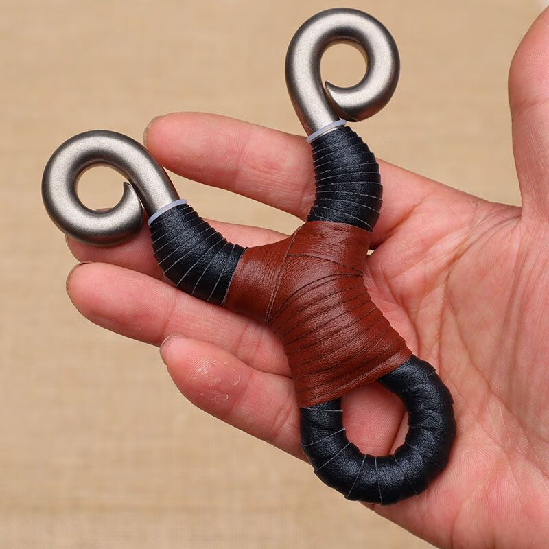 反曲金属弹弓架子强力竞技精准冷弯弹弓纯手工 抛丸9毫米缠好【直板】