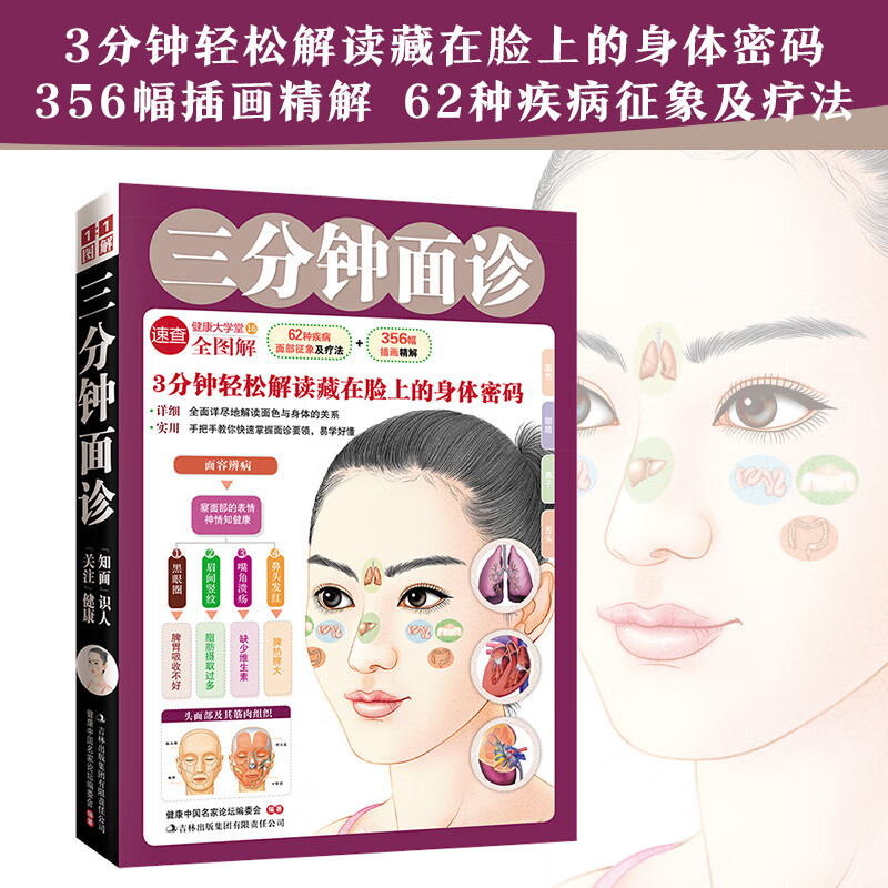 图解三分钟面诊 面部手部特征详解中医养生大全人体经络穴位按摩