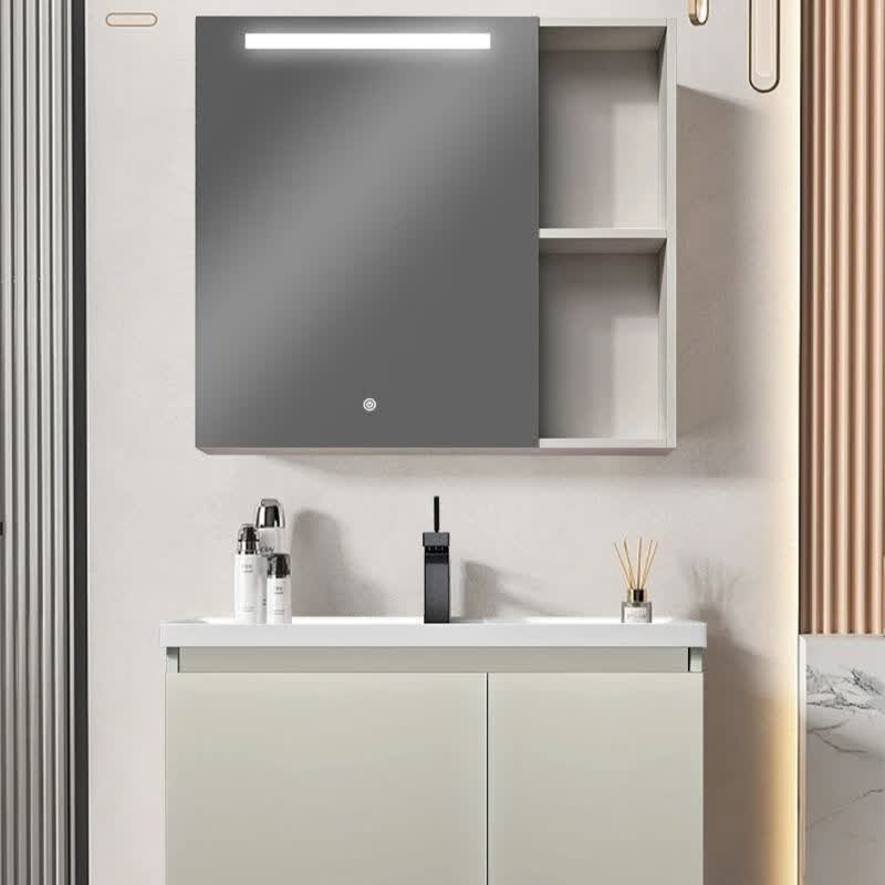 金牌卫浴gold灰杏仁智能镜陶瓷一体盆浴室柜ka(不含安装)rf85228m系列