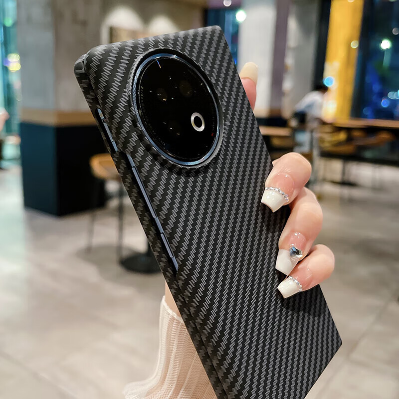 睿思派适用vivoxfold2手机壳vivo X Fold2新款xfold2保护套凯夫拉碳纤维纹vivofold二代折叠屏前后壳商务 黑色【碳纤维纹硬壳】 vivo X Fold2