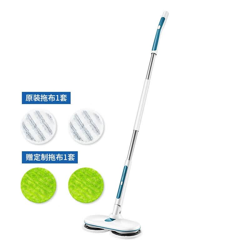 双幼电动拖把擦地拖扫地神器非蒸汽全自动lme201 白蓝拼接色