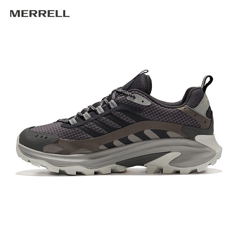 迈乐（Merrell）MOAB SPEED 2GTX户外低帮男女款越野鞋防水防滑轻量越野跑徒步鞋 J037515柏油灰 男 43