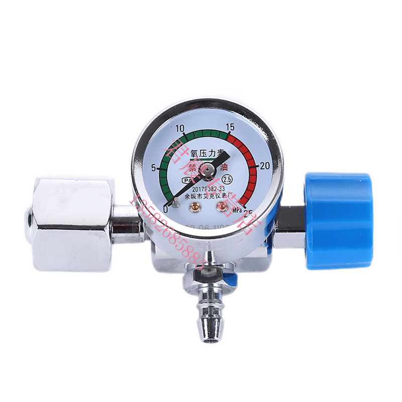 登月氧气瓶双表减压阀门氧气罐钢瓶10/15/20/40升单表双表减压阀门