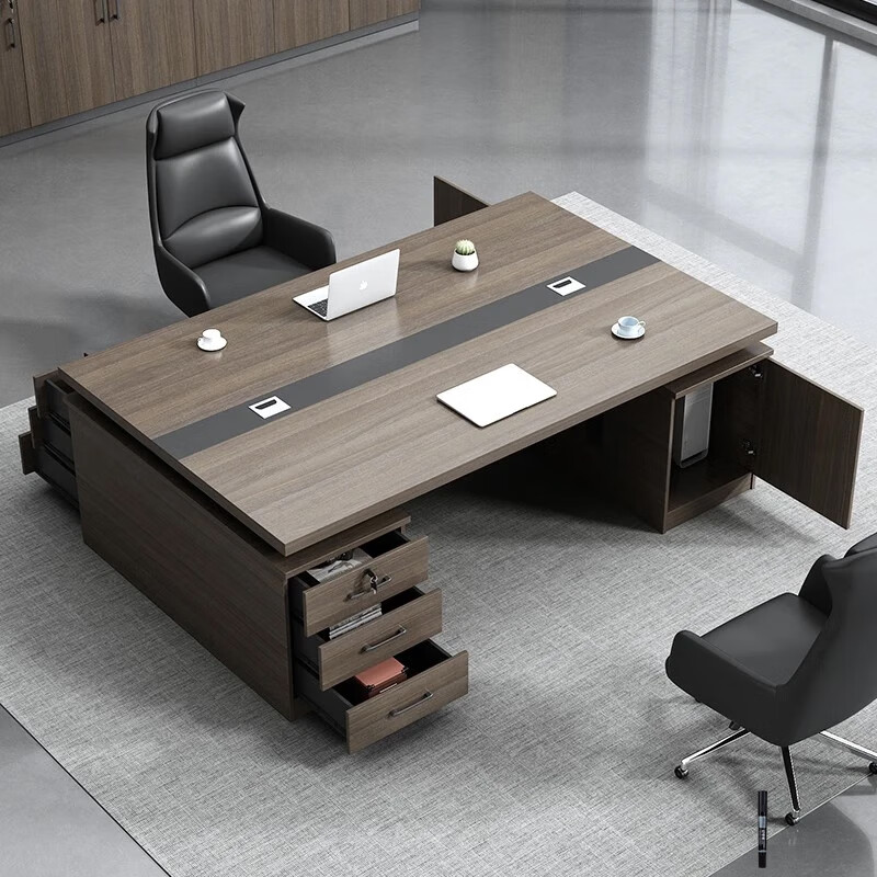 贵丘办公桌双人位面对面简约现代老板电脑桌子职员财务经理室桌椅组合 定制办公工具