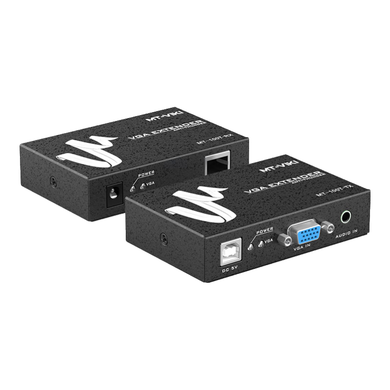 邁拓維矩（MT-viki）vga延長器100米網(wǎng)絡(luò)傳輸器VGA轉(zhuǎn)RJ45網(wǎng)線帶3.5mm音頻 MT-100T