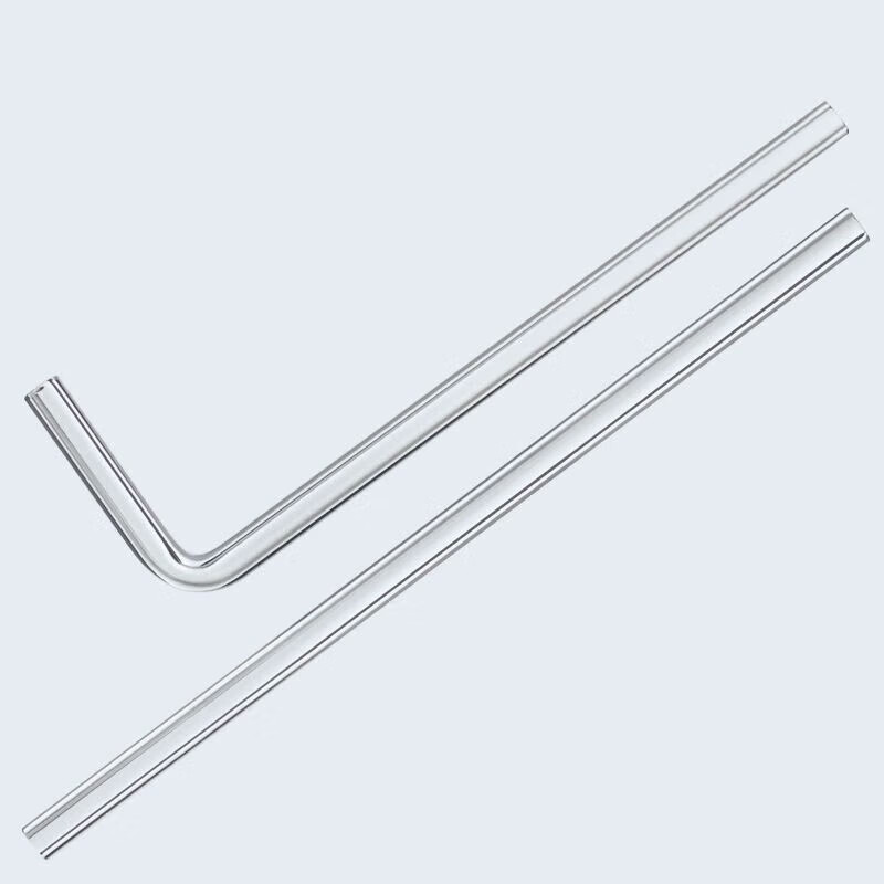 弯管玻璃弯管 玻璃导管 玻璃管 导气管 玻璃管 弯管(2只)