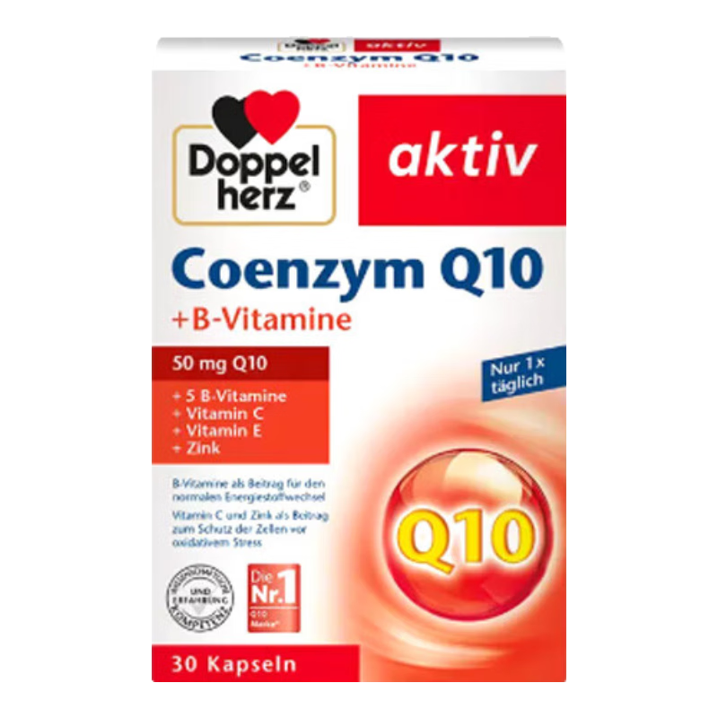 雙心德國Doppel herz 雙心輔酶q10軟膠囊50mg心臟保健品呵護血管 1盒【體驗裝】