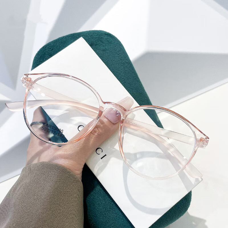 Jesmoor 超轻韩版潮眼镜框 透橘框 1.61防蓝光镜片 79元(需领券)