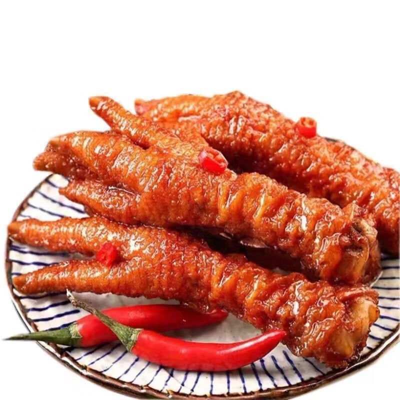 虎皮油炸鸡爪香辣卤香鸡爪卤味熟食螺蛳粉夜宵下酒菜解馋小零食 香辣味20根