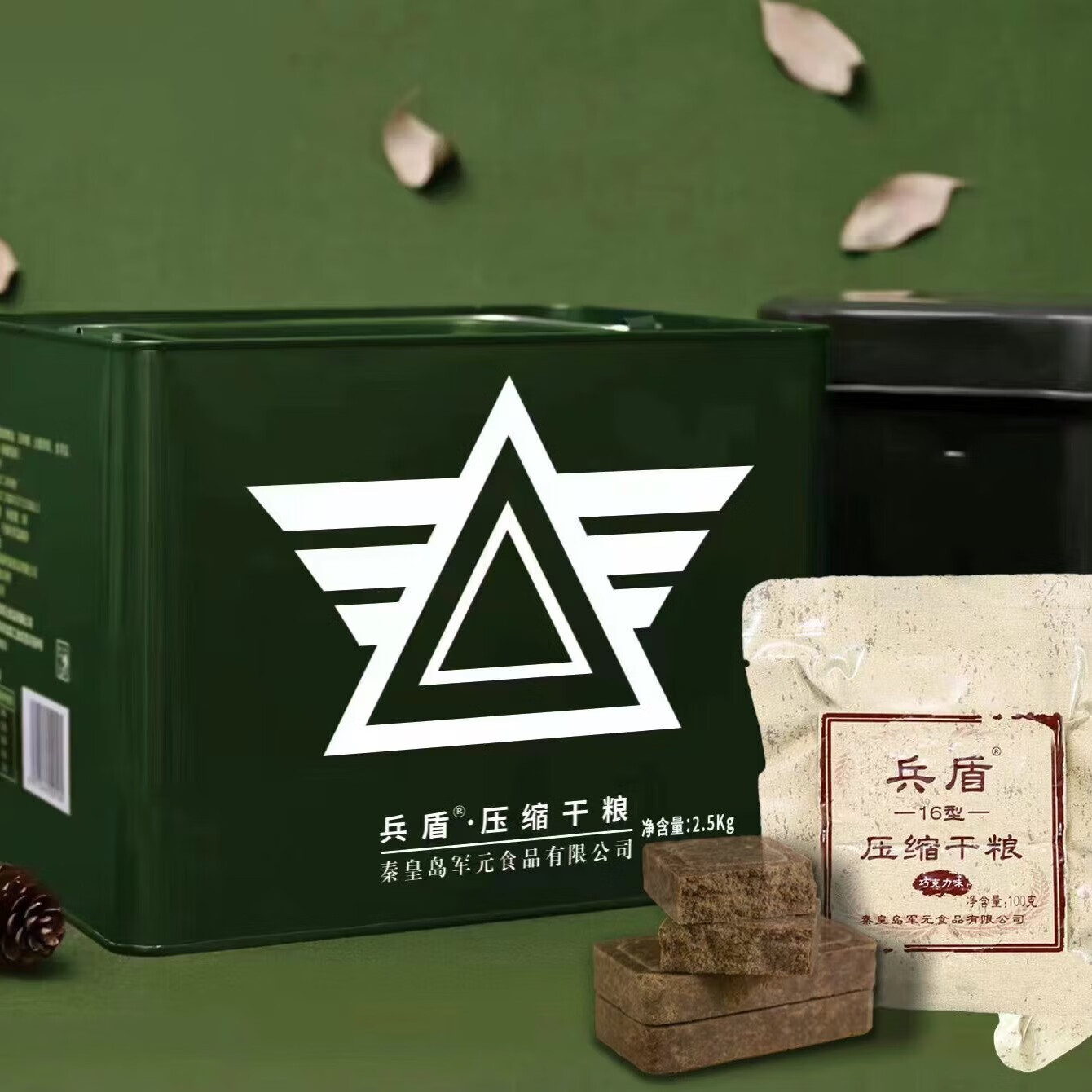 兵盾巧克力味压缩饼干小包装抗饿饼干学生营养早餐代餐户外应急物资 巧克力味压缩饼干100g*3包