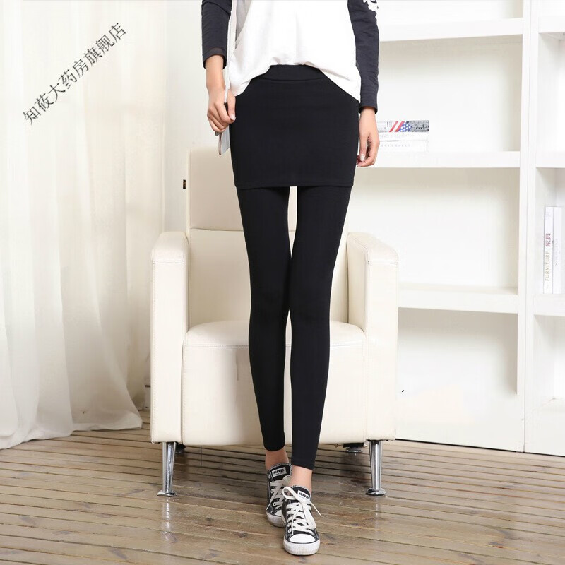 开口裤女 户外情趣衣隐形拉链外穿方便时尚约会修身显瘦裤子拉链 黑色