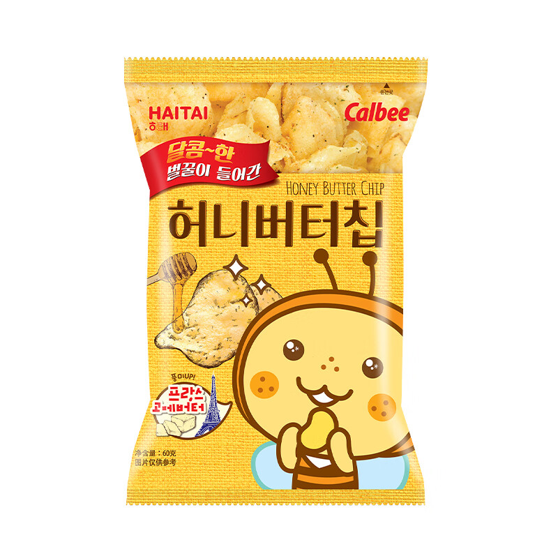 卡乐比（Calbee）海太蜂蜜黄油味薯片60g 韩国进口零食薯片 休闲膨化食品 买菜