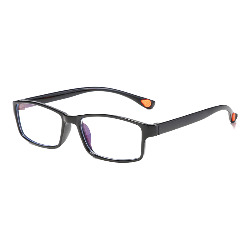 明雪菀綺【明雪菀綺】防藍(lán)光老花鏡男女通用高清時尚眼鏡超輕老人老光眼鏡 防藍(lán)光黑色框350度【 適合71-75歲】