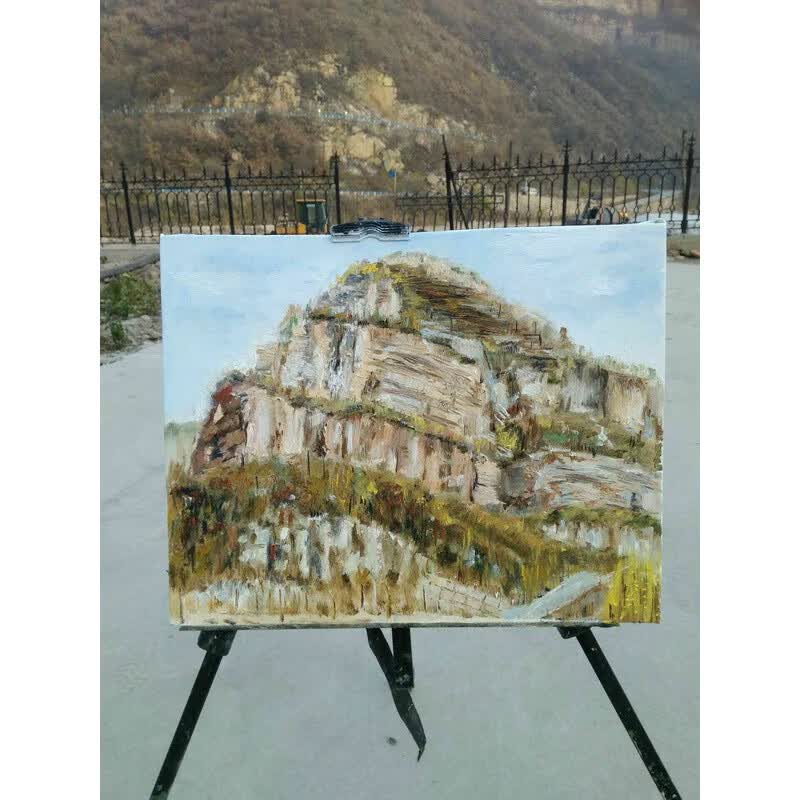 代画太行山写生油画风景代画定制大学生油画定制定做风景油画代画