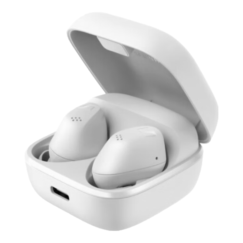 森海塞爾momentum4真無線四代藍牙耳機主動降噪ACCENTUM開學禮生日禮物禮品SPORT運動入耳式音樂 ACCENTUM真無線耳機【白色】