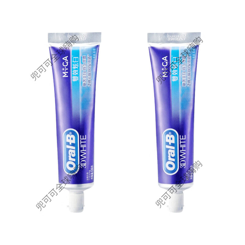 欧乐b(oral-b)香港版欧乐b牙膏oralb防蛀清新固齿3d双效炫白青柠薄