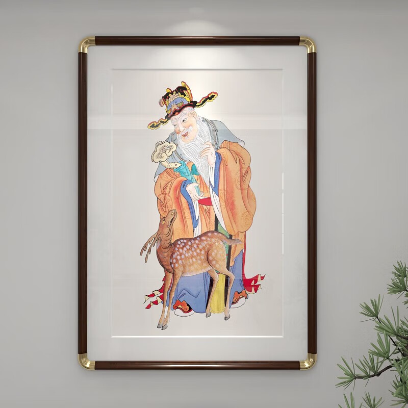 美诗然老寿星挂画祝寿礼物百寿图福寿图装饰画生日贺寿礼品中堂客厅