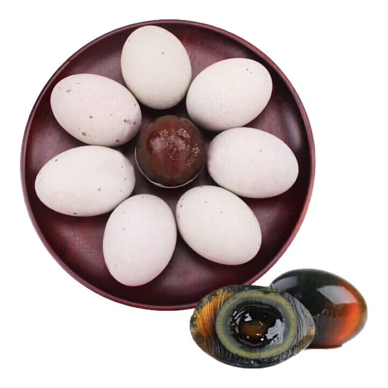京喜加松花皮蛋50-59g批发新鲜即食无铅松花皮蛋溏心皮蛋早餐买菜包邮 4枚