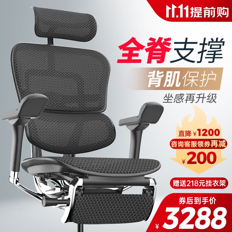 保友办公家具（Ergonor） 金豪e 2代高端人体工学椅 电脑椅子 办公椅家用电竞椅老板椅座椅 黑色(Q4.0)美国网+躺舒宝 精英版高性价比高么？