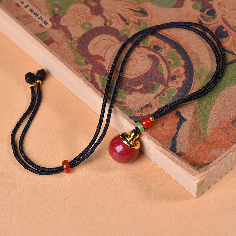 御漪装朱砂的空心吊坠可以打开装放东西随身空瓶容器项链女朱砂瓶