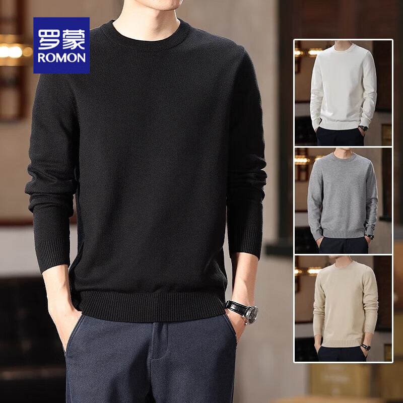 ���ڲ���������ë��2025���＾��ʿ��֯����Բ���ɫ��װ�ڴ���������װ ��ɫ��ë��Բ�쳣�� 3XL