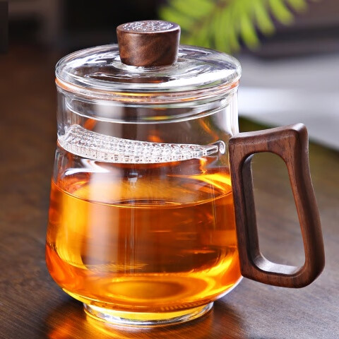 明信唐月牙杯过滤泡茶杯高档绿茶杯办公室男女个人专用玻璃水杯子