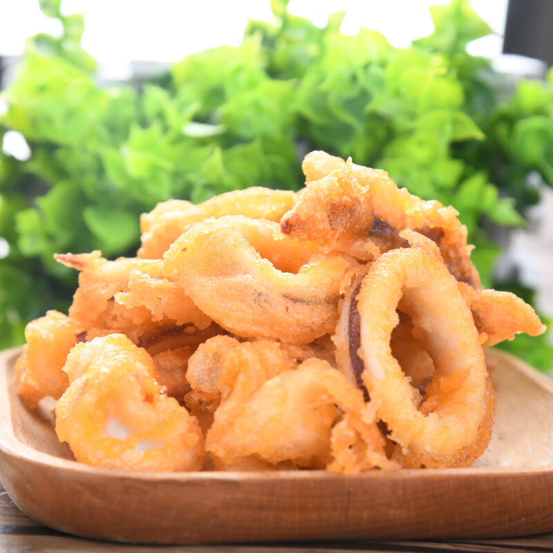 京鲁远洋 油炸小食 儿童零食 商超同款 餐饮同款供应商 日式风味-唐扬鱿鱼圈1kg
