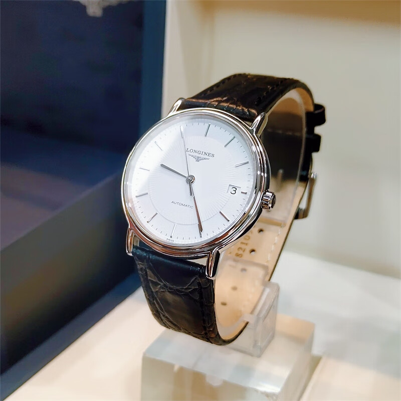 【二手99新】浪琴(Longines)男表瑰丽系列经典时尚自动机械男士腕表 瑞士名表 二手浪琴手表 34mm自动机械白盘后配皮带+扣