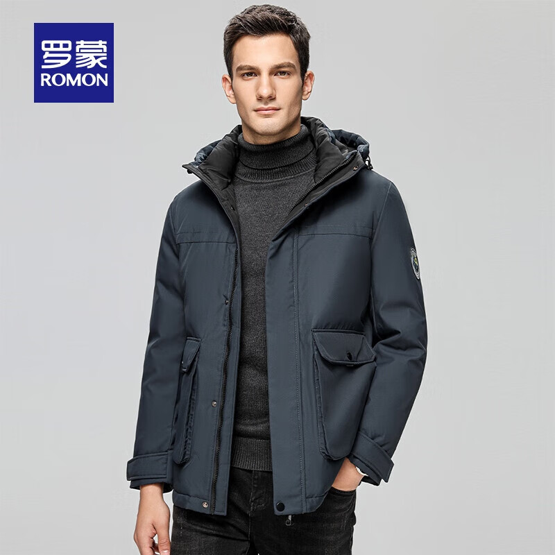 ���ɣ�ROMON����ʿ�̿���ñ���籣ů���޷�2023�ﶬ�¿�ٴ�����ʱ������ ����ɫ 4XL 195(�ʺ�180-200��)