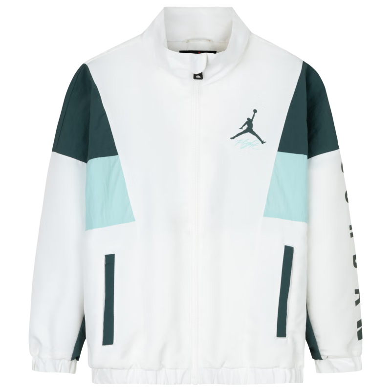 NIKE JORDAN 耐克AJ童裝男童夾克外套秋季新款時尚拼接兒童上衣 地中海綠 160 /76 【建議身高152-158cm】