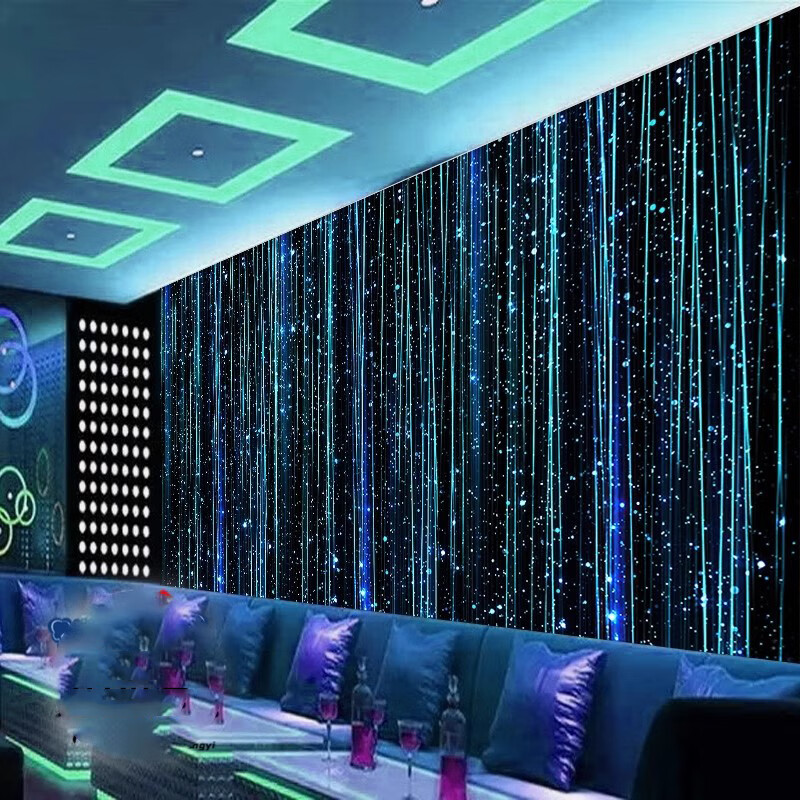 仁聚益3d立体仿发光背景墙纸ktv酒吧网吧墙布高端壁画科技感星空顶