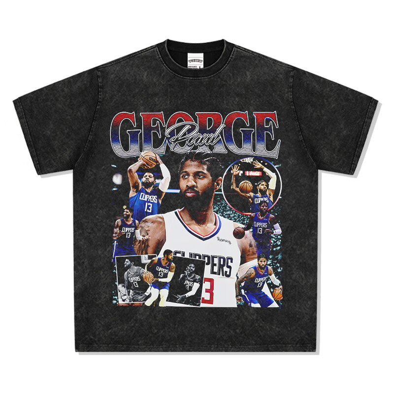 supnba21复古快船保罗乔治paulgeorge印花长短袖t恤vintage水洗ins