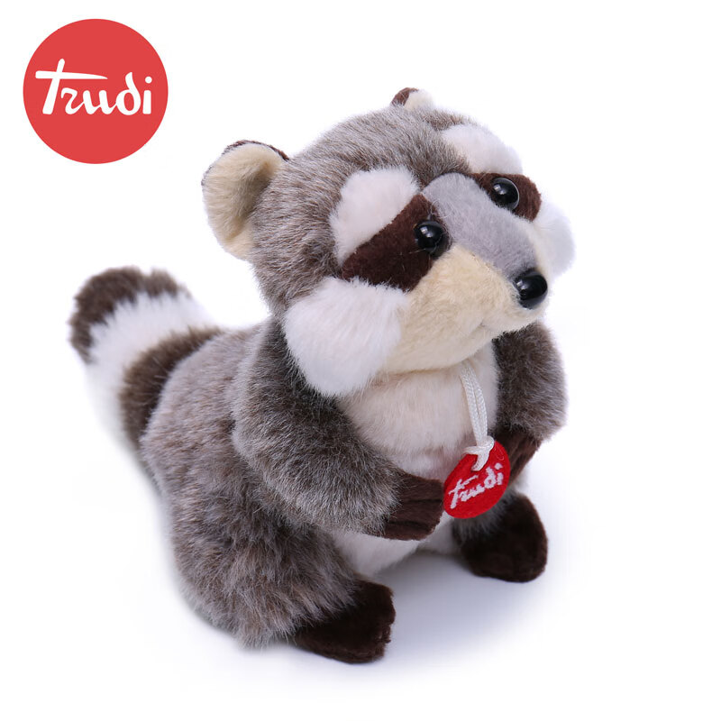 特鲁迪(trudi)意大利 浣熊公仔可爱浣熊毛绒玩具呆萌玩偶儿童生日礼物