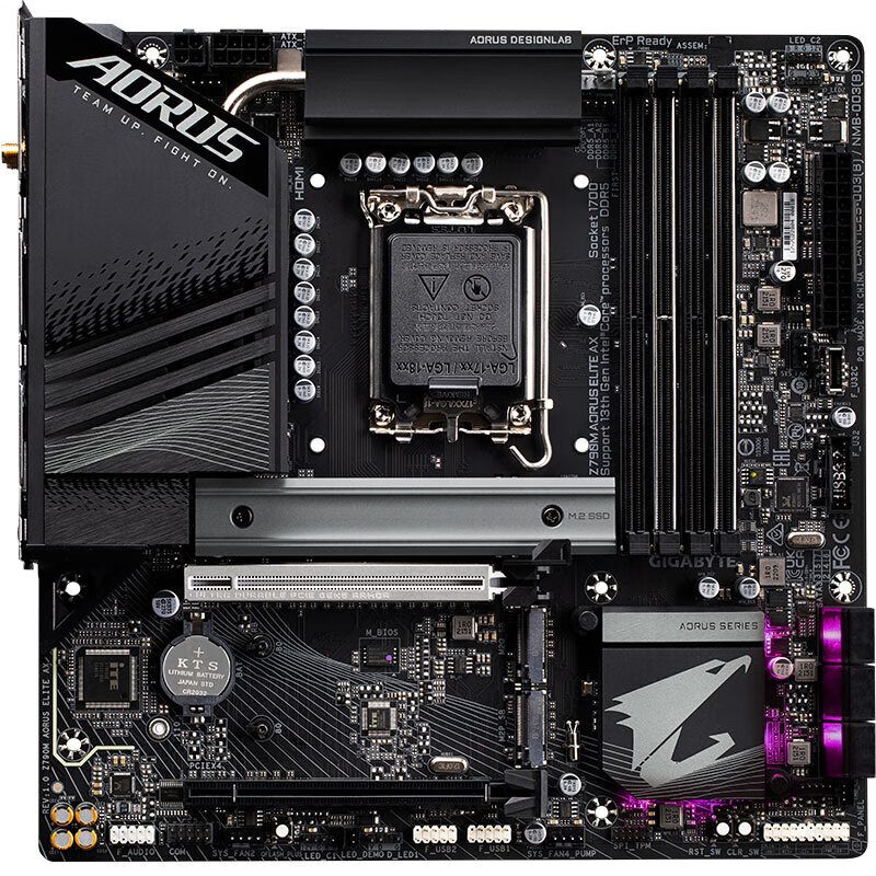 技嘉Z790主板 小雕/超级雕/白魔鹰WIFI支持12/13/14代CPU处理器  Z790M AORUS ELITE AX D5小雕
