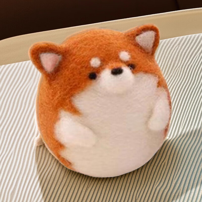 溥畔羊毛毡戳戳乐扎扎乐手工diy材料包企鹅恐龙鲨鱼羊钥匙扣礼物挂件