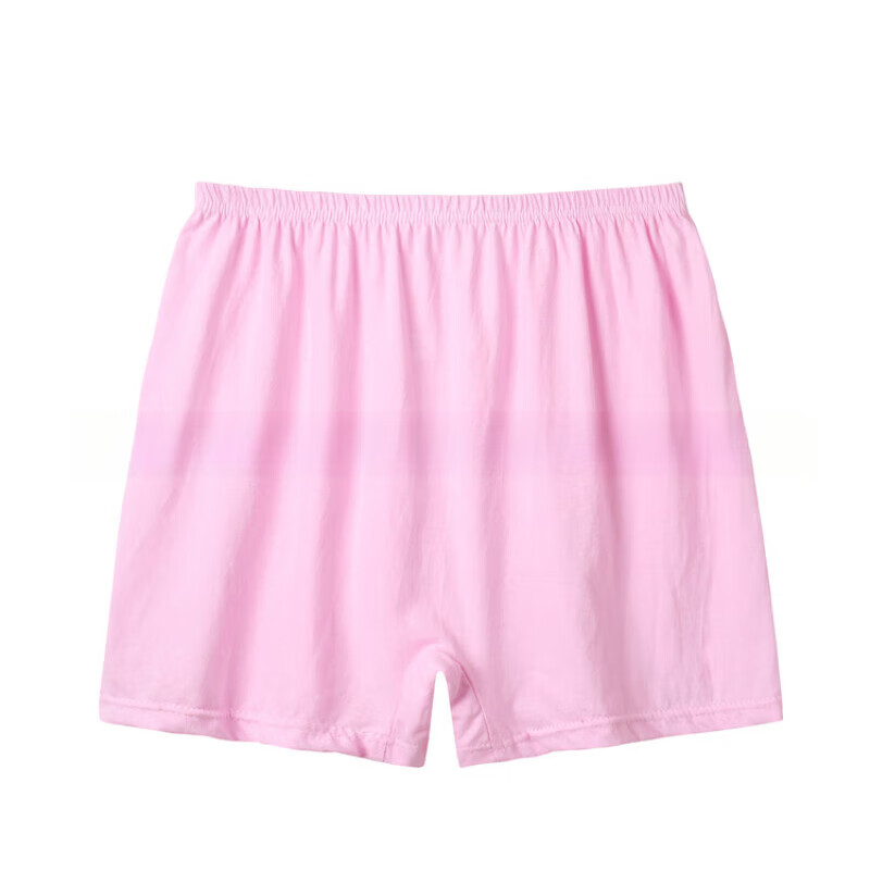 女士内裤中老年女式平角裤加肥加大宽松舒适内裤透气打底 粉色平板 110