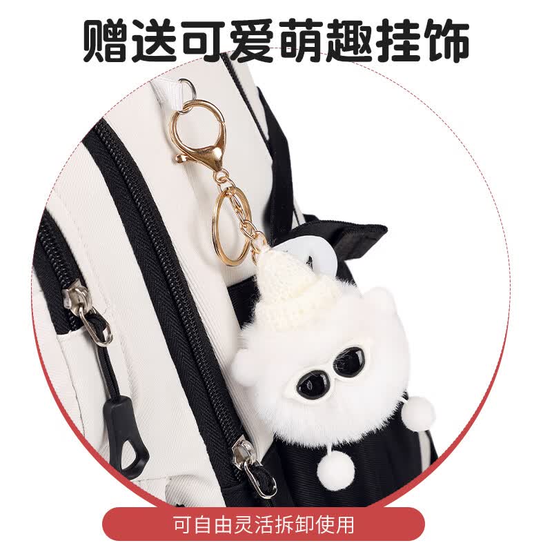 青春最好时初中生书包女高颜值减负学生双肩包4-6年级大容量轻便减压ins书包 藕紫色