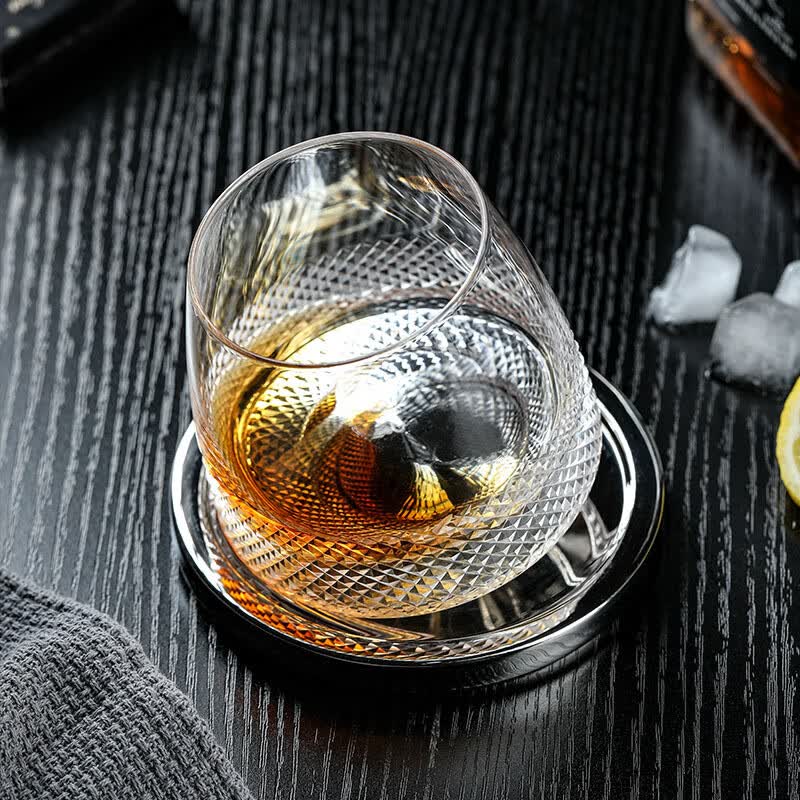 马爹利摇摇杯威士忌酒杯水晶杯不倒翁洋酒杯网红白兰地杯 马爹利酒杯
