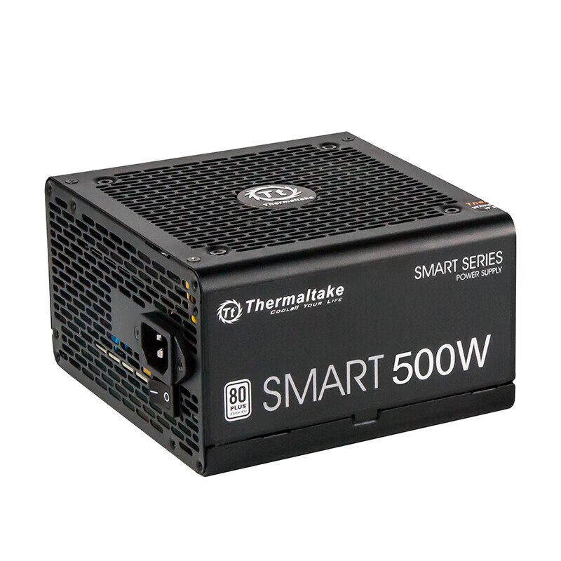 Thermaltake（Tt）额定500W Smart 500W 电脑电源（80PLUS认证/主动式PFC/智能温控风扇/支持背线）