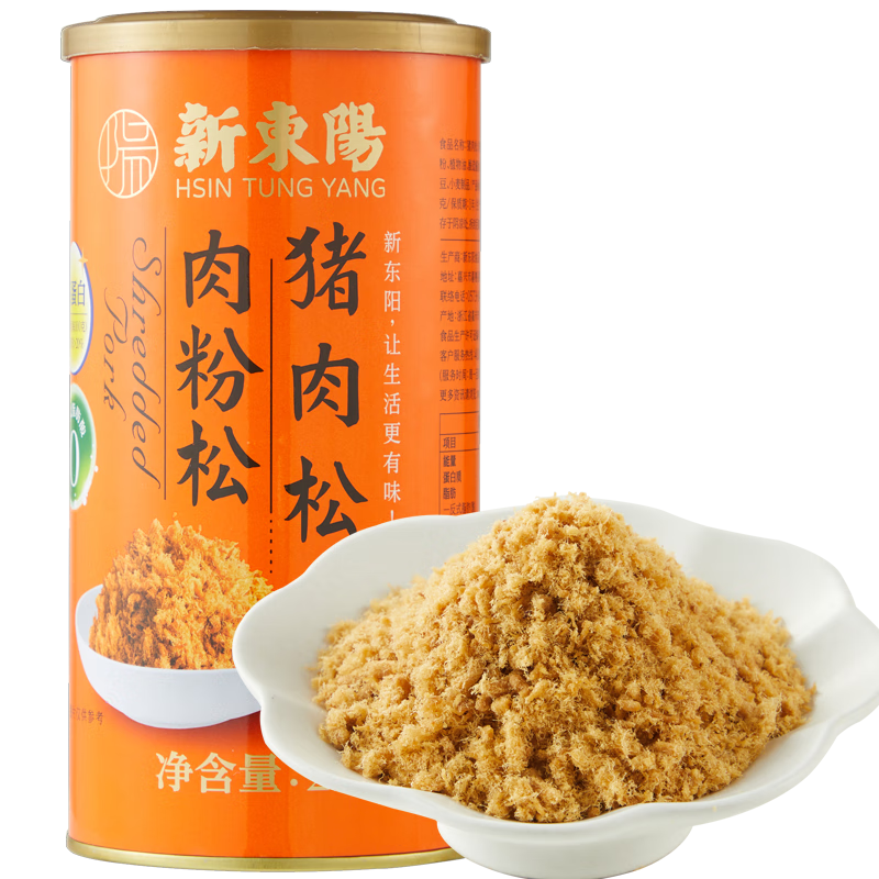 新東陽豬肉松170g罐裝早餐壽司烘焙上海味道肉酥孕婦營養(yǎng)豬后腿肉制作