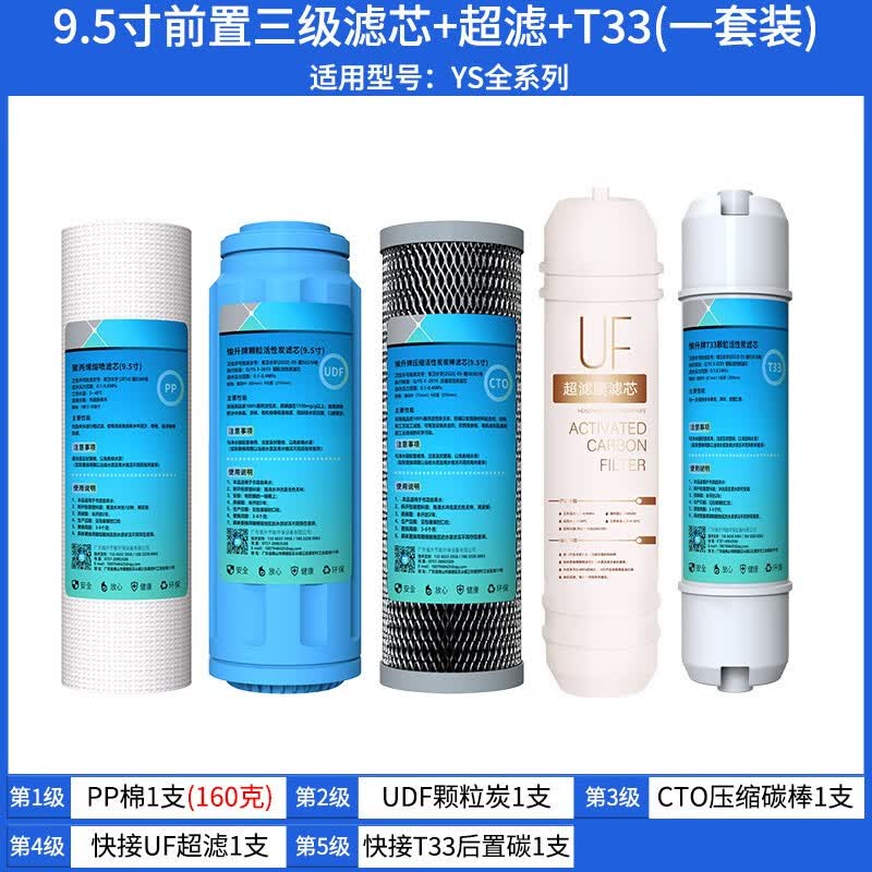智力士商用直饮机滤芯 9.5寸前置三级滤芯+超滤+T33属于什么档次？