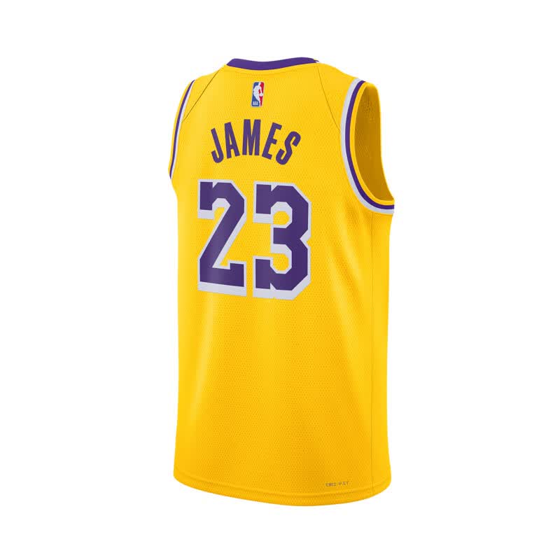 耐克NBA官方-湖人詹姆斯球衣男篮球服速干23号运动背心DN2009-733 黄色 XL