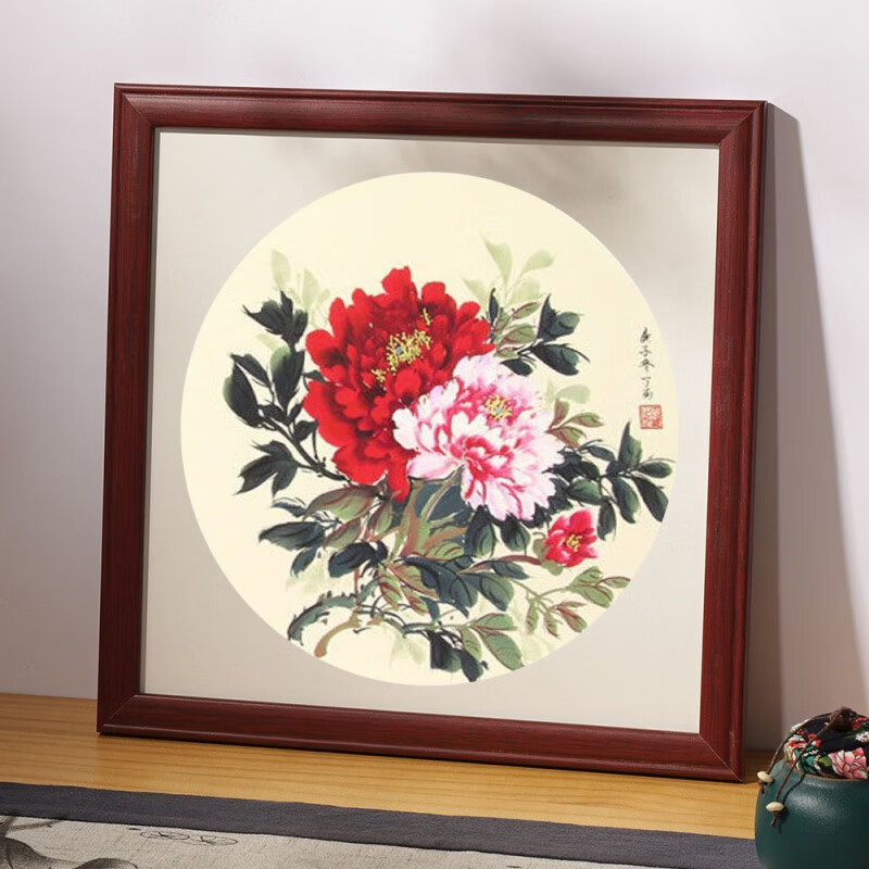 维诺亚实木质相框正方形画框装裱字画书法国画空框钻石十字绣外框架