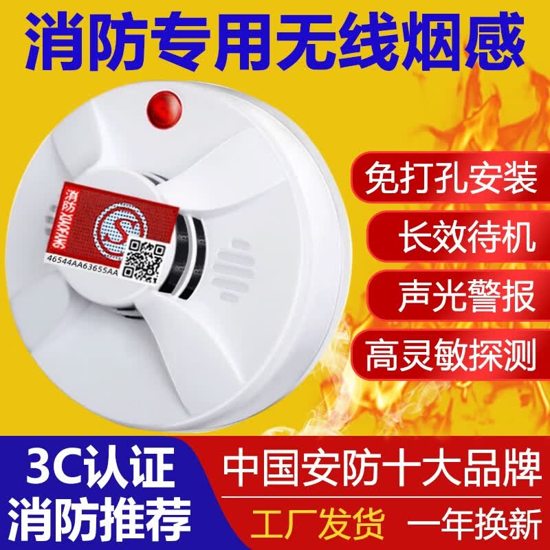 立可安物联网烟雾报警器WiFi烟感报警器商用家用手机远程电话通知报警 烟雾报警器（经济款）